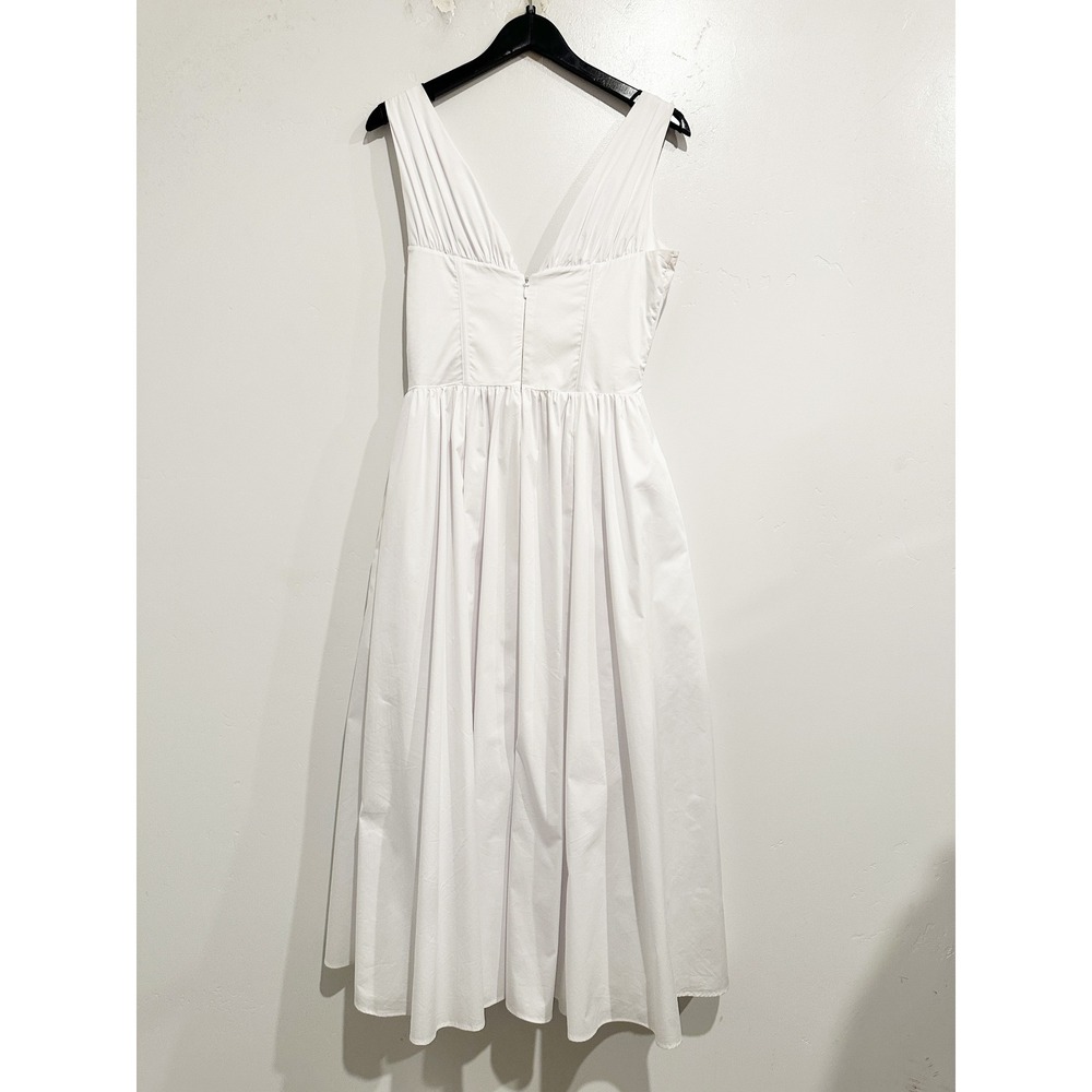 House of CB Emmelina White Cotton Corset Sundress Size Medium - Picture 6 of 14